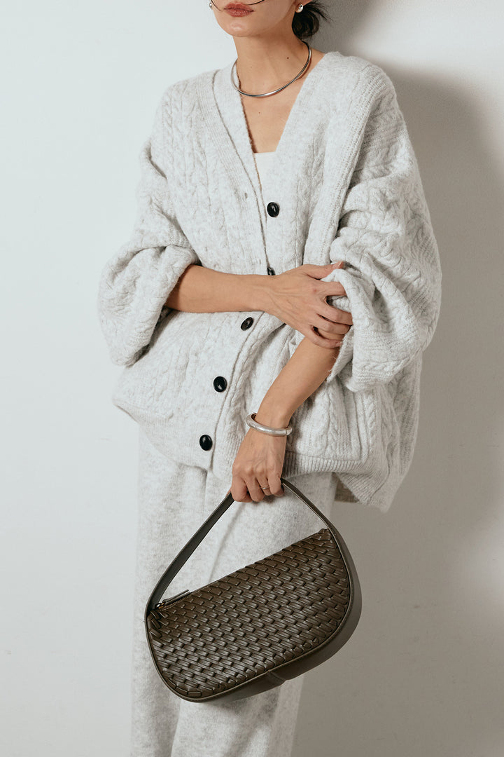 [SET]3ピースフロントボタンニットSETUP