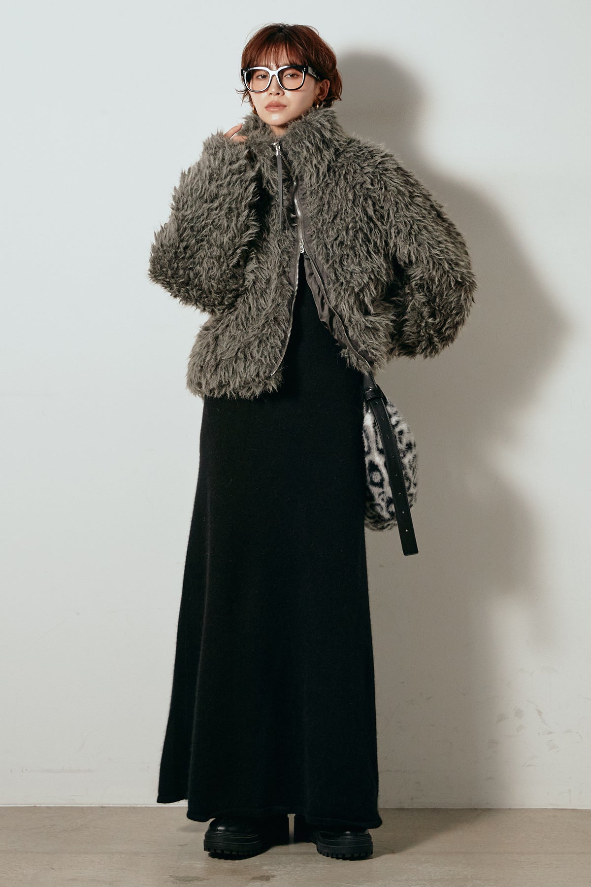 即納】ミックスシープファースタンドブルゾン – ESICA