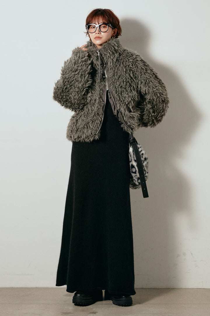 ミックスシープファースタンドブルゾン