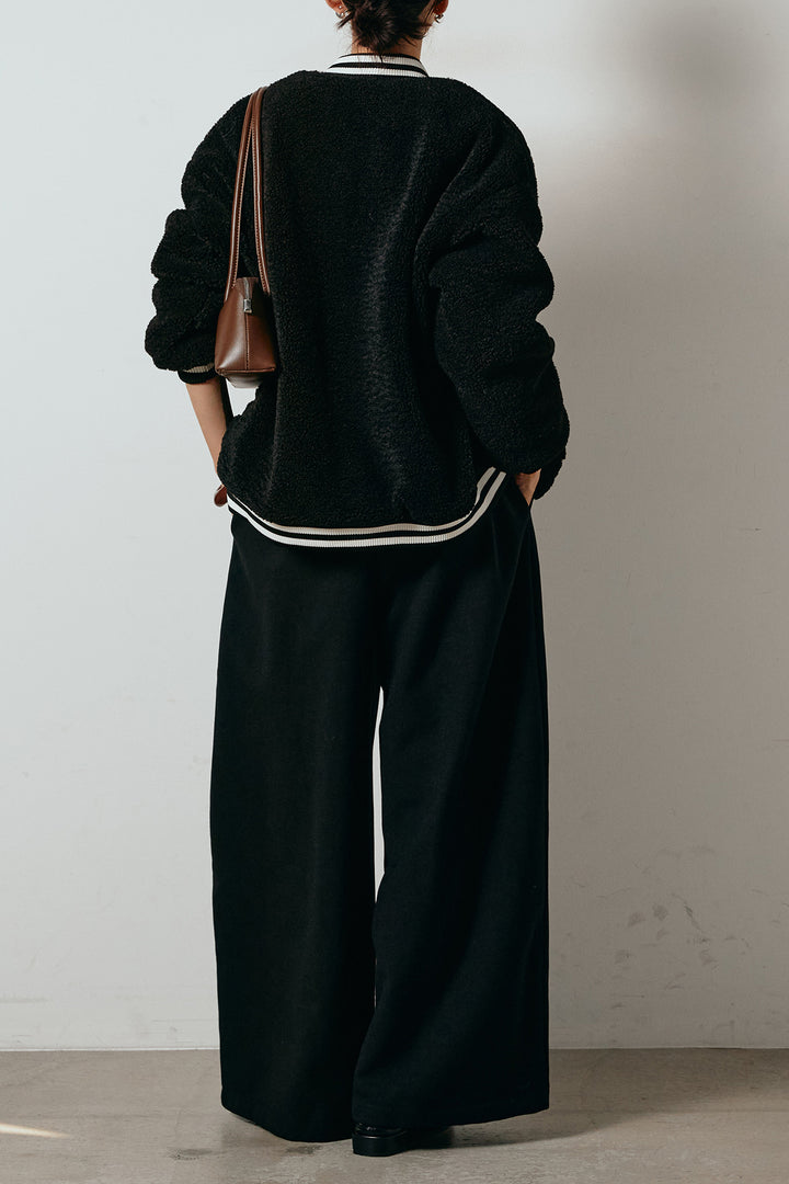 [SET]ロゴスタジャンボアブルゾン+ポーチベルト付きカーブパンツ(2set)