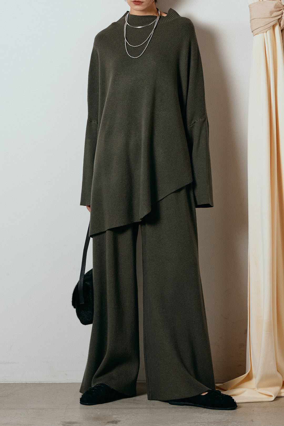 [SET]ポンチョシルエットニットSETUP