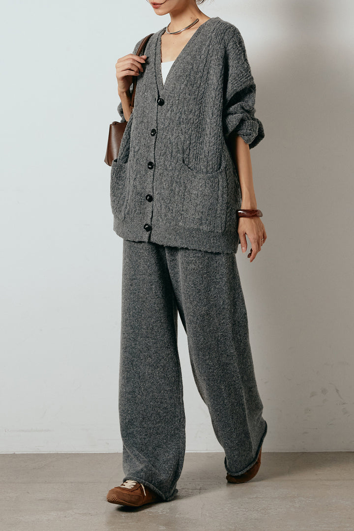 [SET]3ピースフロントボタンニットSETUP