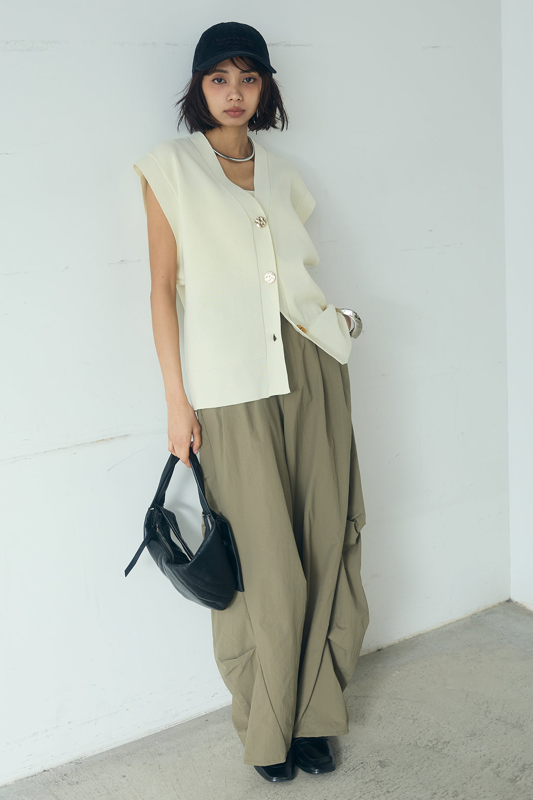 [SET]ポリウーリーメタルボタンベスト+ドライタフタタックバレルパンツ(2set)