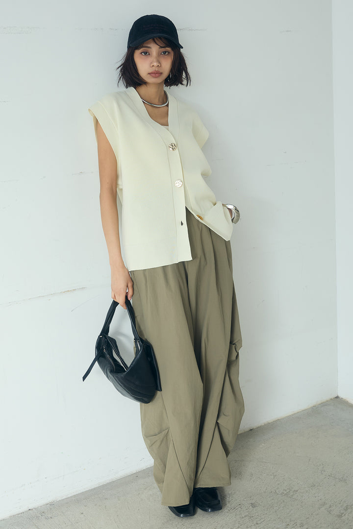 [SET]ポリウーリーメタルボタンベスト+ドライタフタタックバレルパンツ(2set)