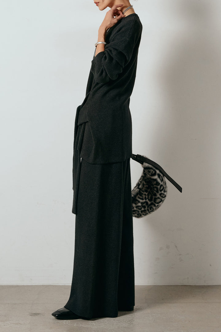 [SET]ウエスト巻きワッフルニットSETUP