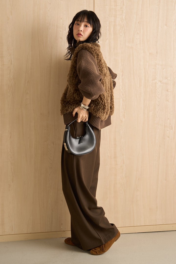 【着回しセット】[SET]ファーコンビニットジップブルゾン+ファーコンビニットジップブルゾン(2set)