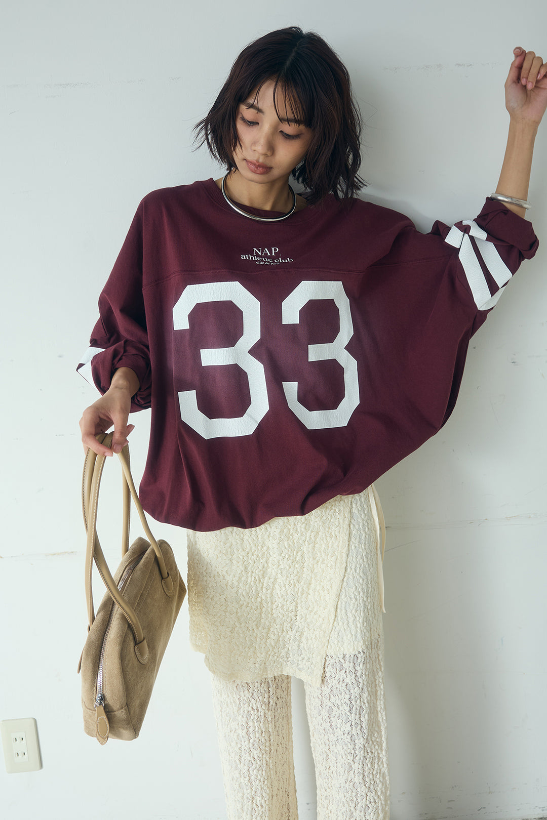 [SET]裾ドロストナンバービッグTシャツ+ストレッチレースパンツ＆ラップスカートセット(2set)