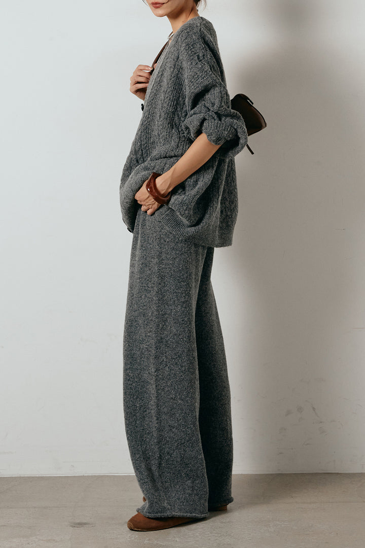 [SET]3ピースフロントボタンニットSETUP