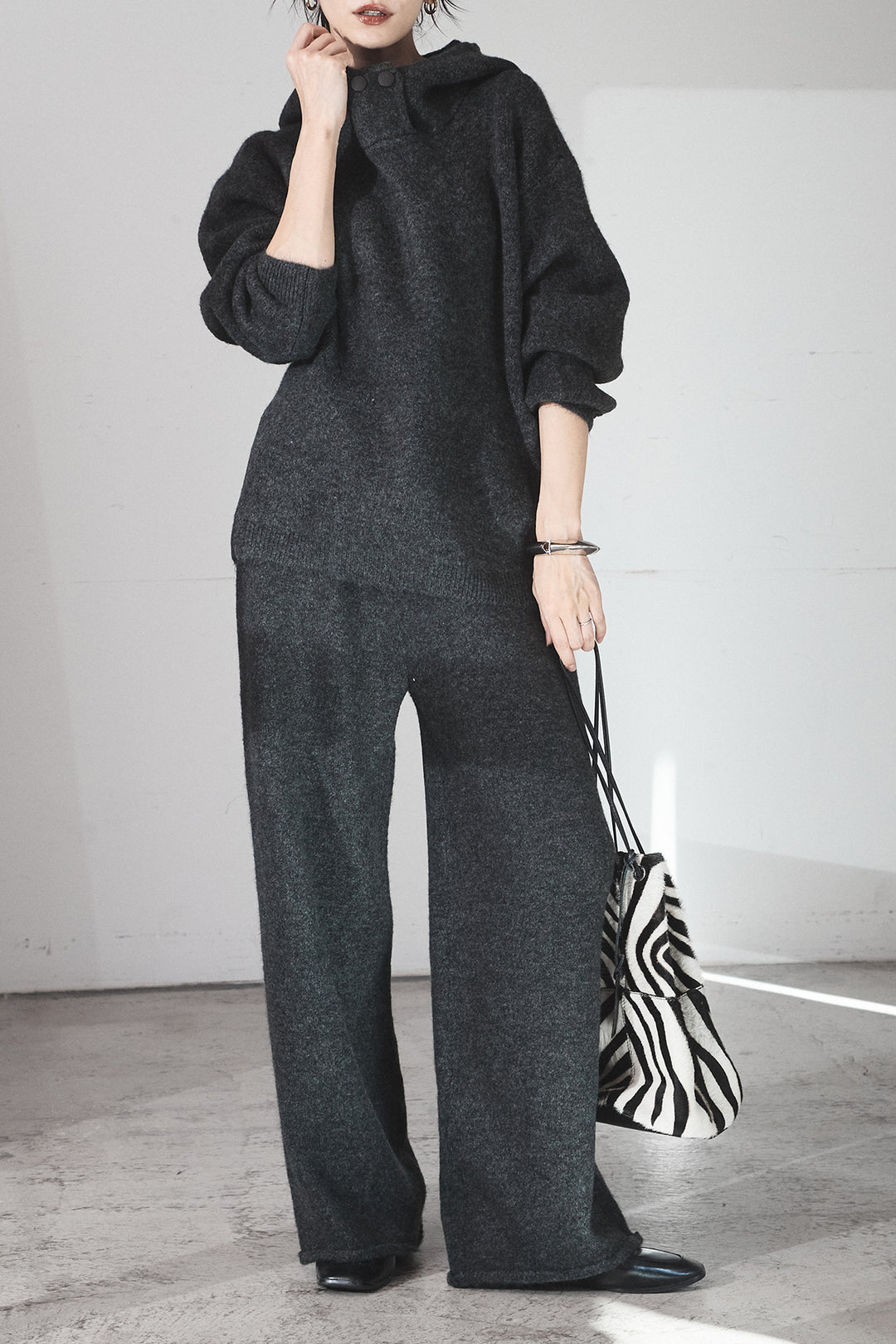 [SET]ハイネックニットフーディーSETUP