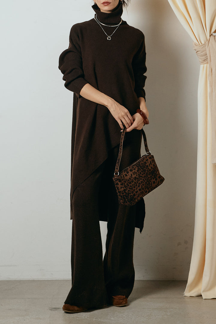 [SET]裾アシンメトリーニットSETUP