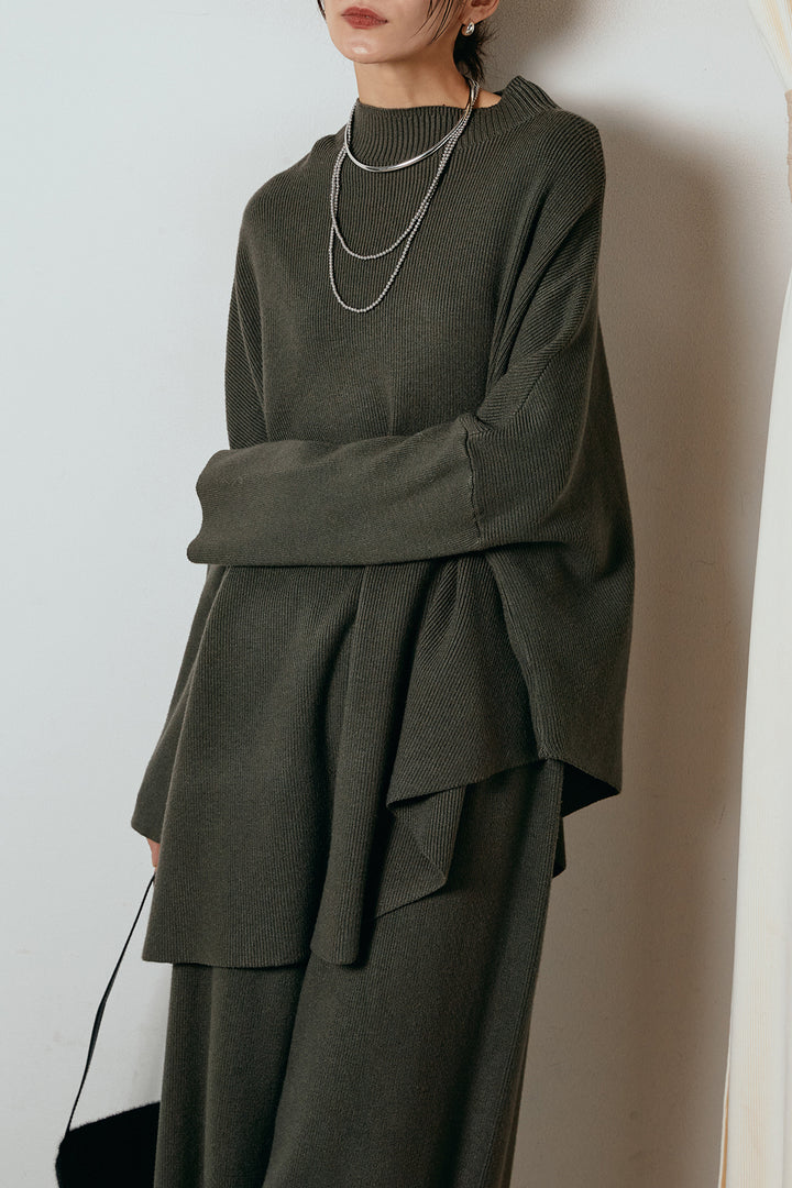 [SET]ポンチョシルエットニットSETUP