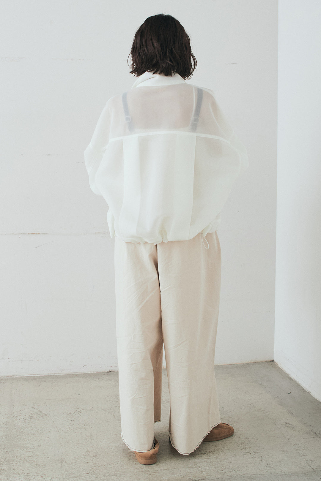 [SET]シアーダンボールサイドドロストジャケット+綿ツイルアシメサロペット(2set)