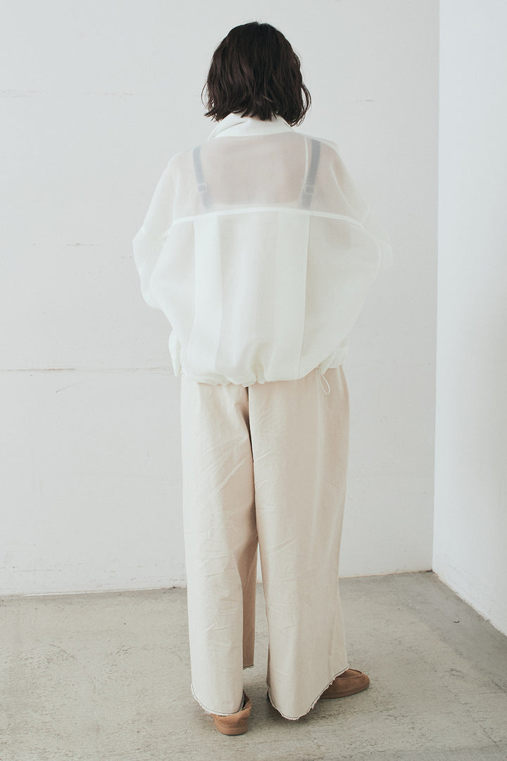 [SET]シアーダンボールサイドドロストジャケット+綿ツイルアシメサロペット(2set)