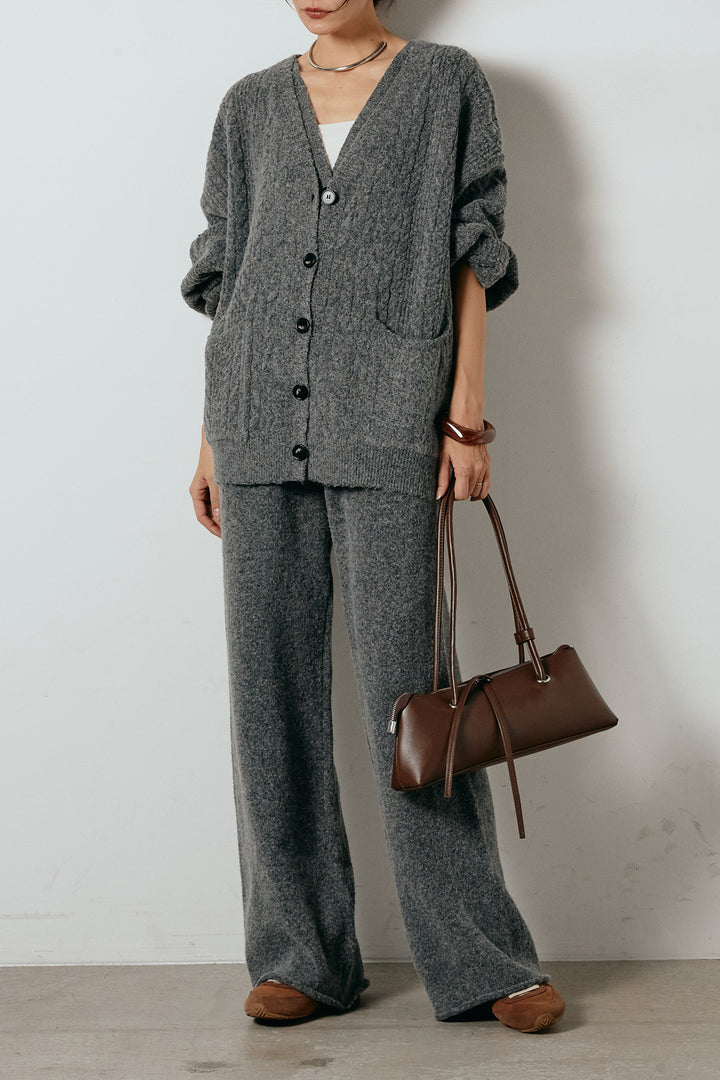 [SET]3ピースフロントボタンニットSETUP