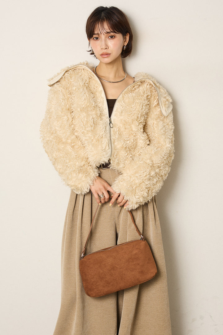 ビッグカラープードルボアアウター