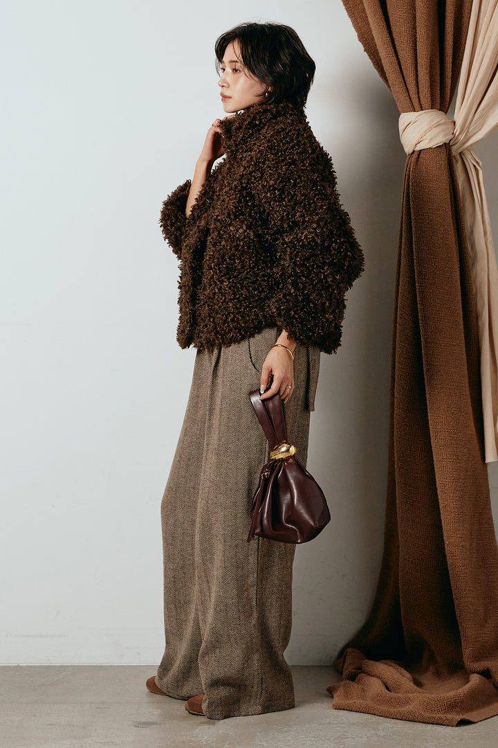 [SET]プードルファーミドルジャケット+クラシックヘリンボーンサロペット(2set)