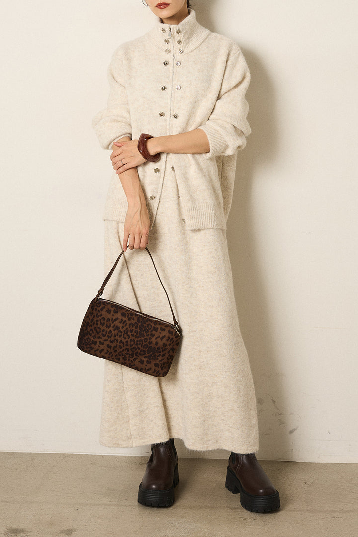 [SET]ハイネックメタルプレートニットスカートSETUP