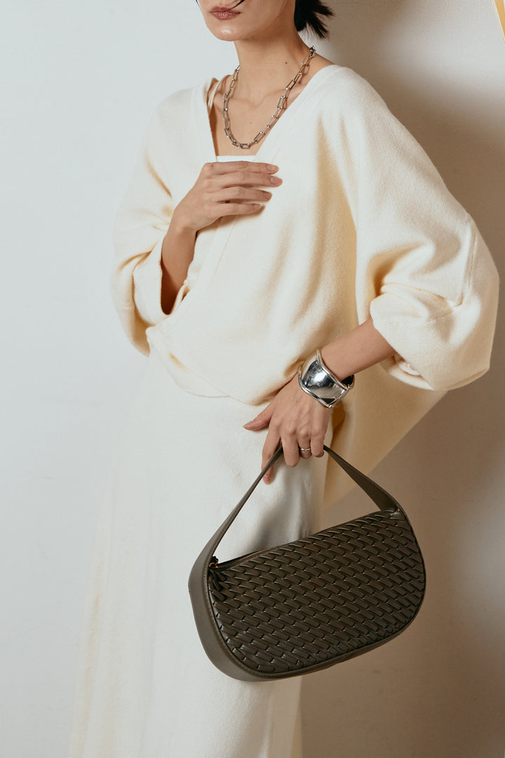 [SET]カシュクールニットカーディガン+ニットロングスカート(2set)