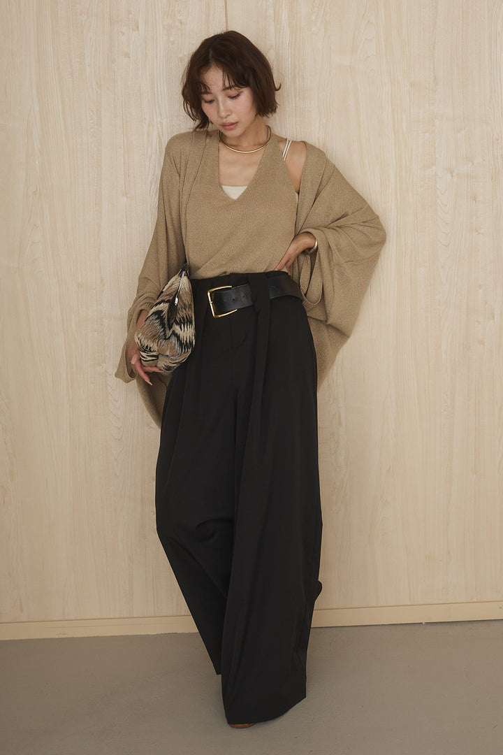 [SET]オーバードルマンカーディガン+ホルターネックインナー(2set)