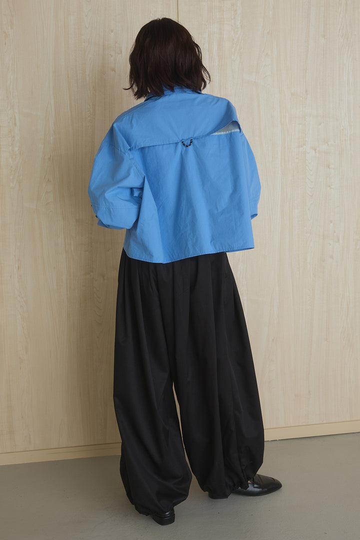 [SET]ビッグポケットシャツ+裾絞りワイドパンツ(2set)
