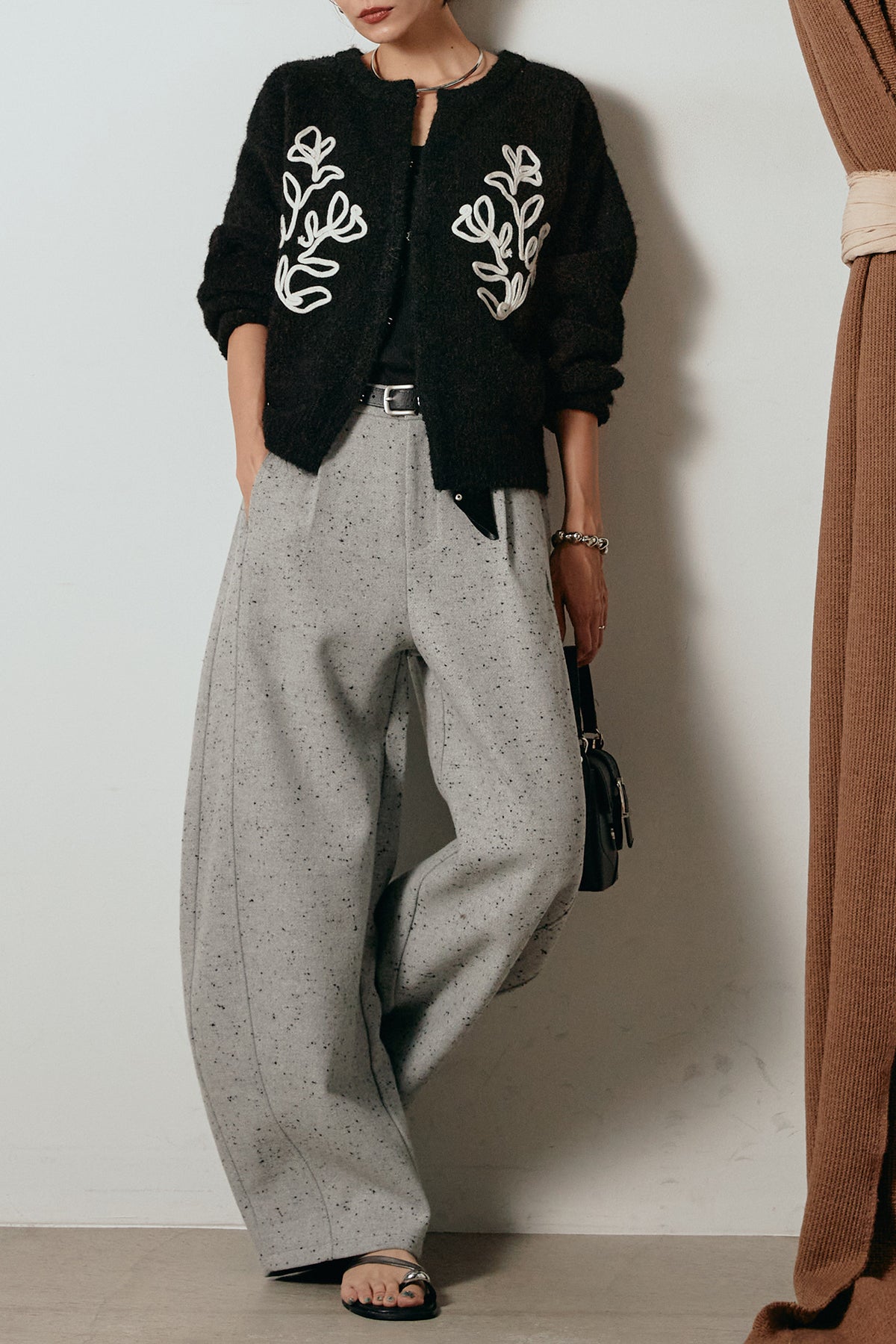 着回しセット】[SET]テープ刺繍ニットカーディガン+テープ刺繍