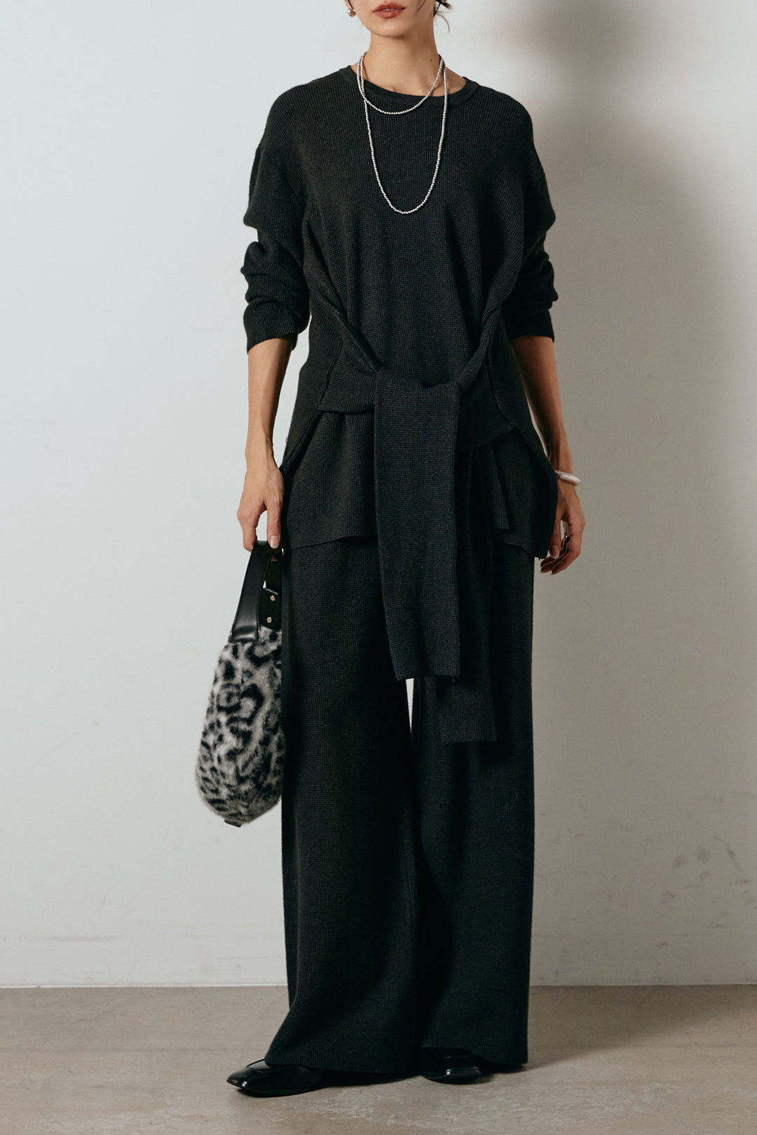 [SET]ウエスト巻きワッフルニットSETUP