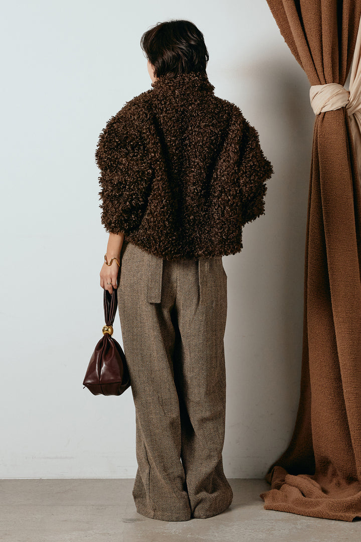 [SET]プードルファーミドルジャケット+クラシックヘリンボーンサロペット(2set)