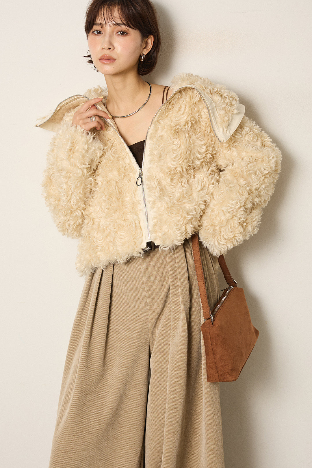 ビッグカラープードルボアアウター