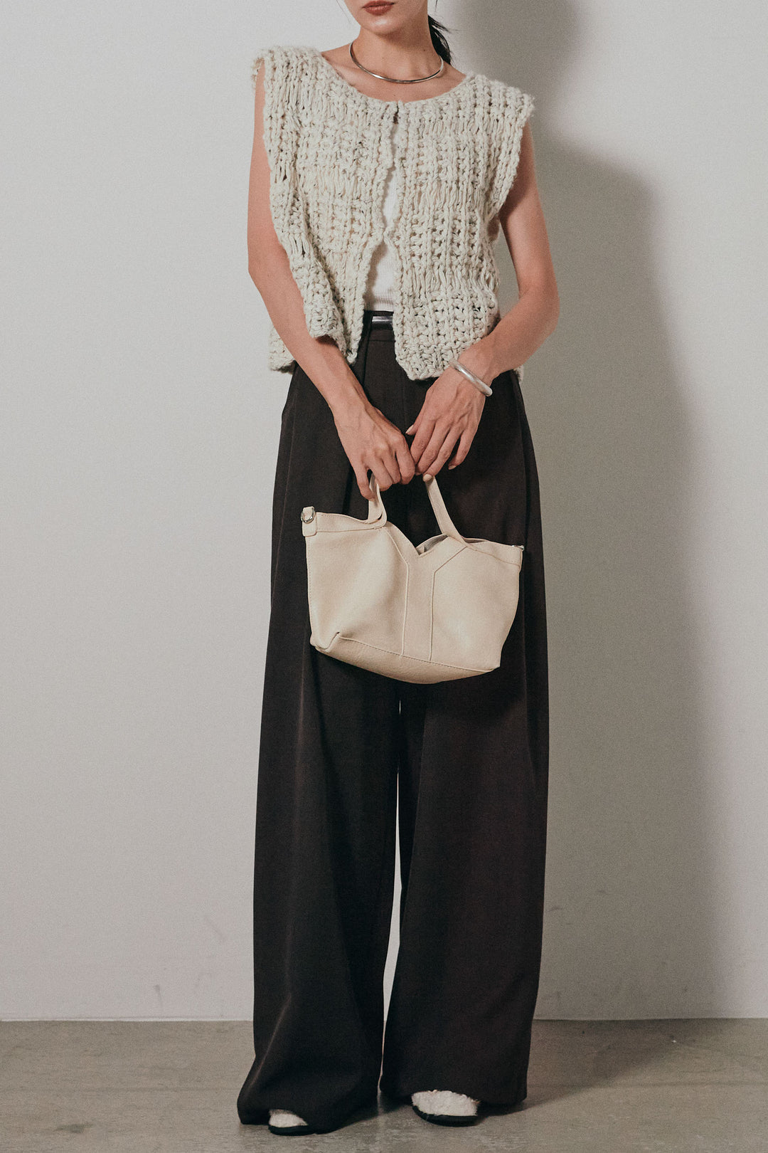 【即納】ネップハンドロービングニットベスト