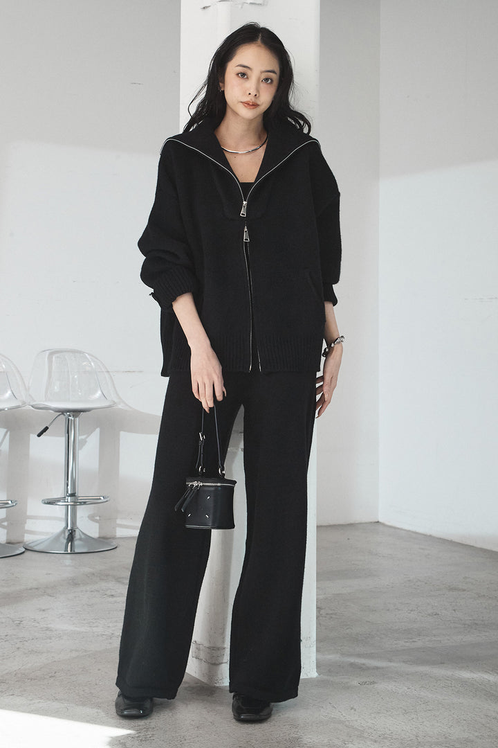 【着回しセット】[SET]ビッグカラーダブルジップニットSETUP+ビッグカラーダブルジップニットSETUP(2set)