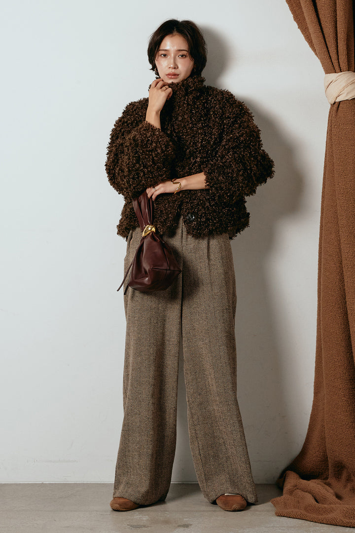 [SET]プードルファーミドルジャケット+クラシックヘリンボーンサロペット(2set)