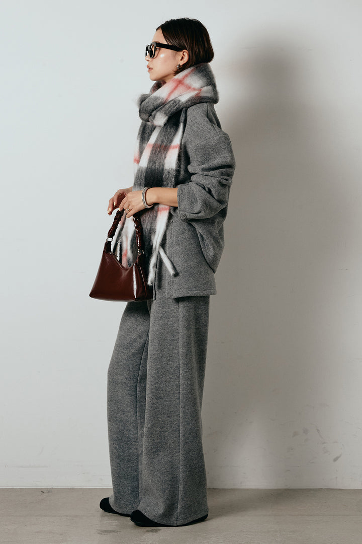 [SET]チェックマフラー付きニットSETUP