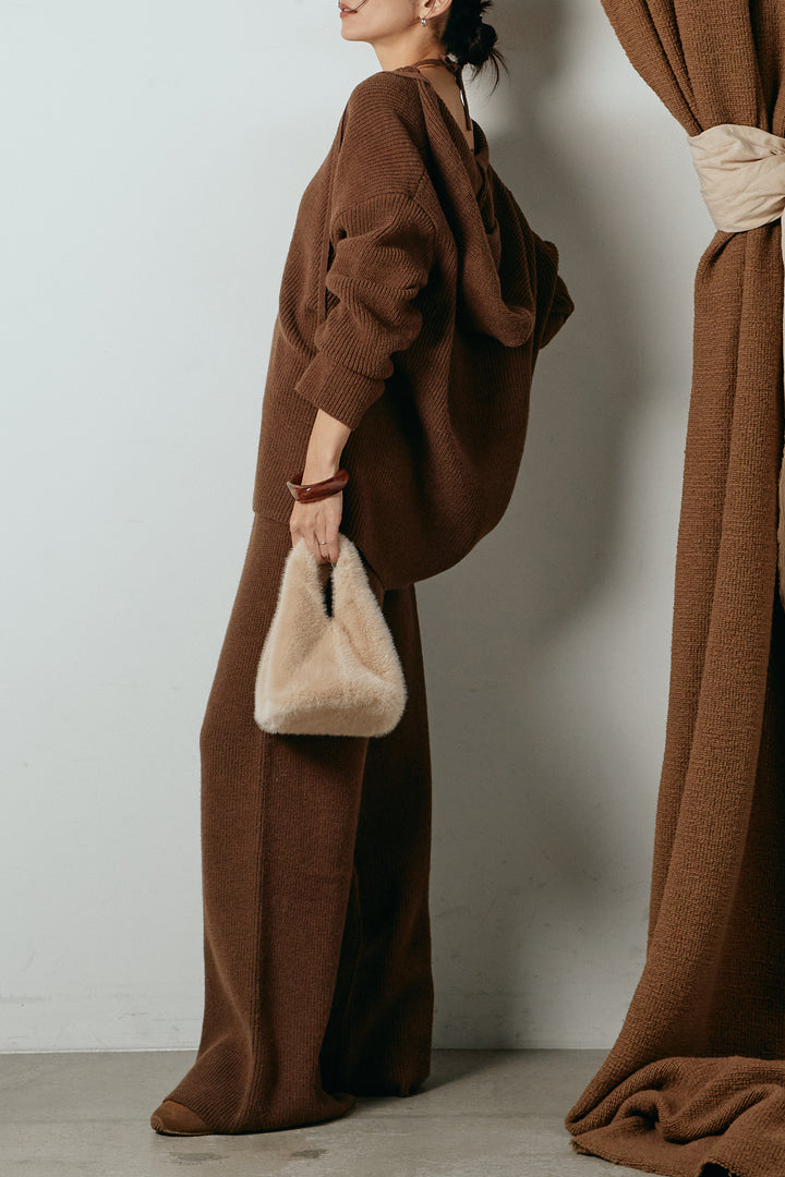 [SET]ホルターネックケーブルニットSETUP