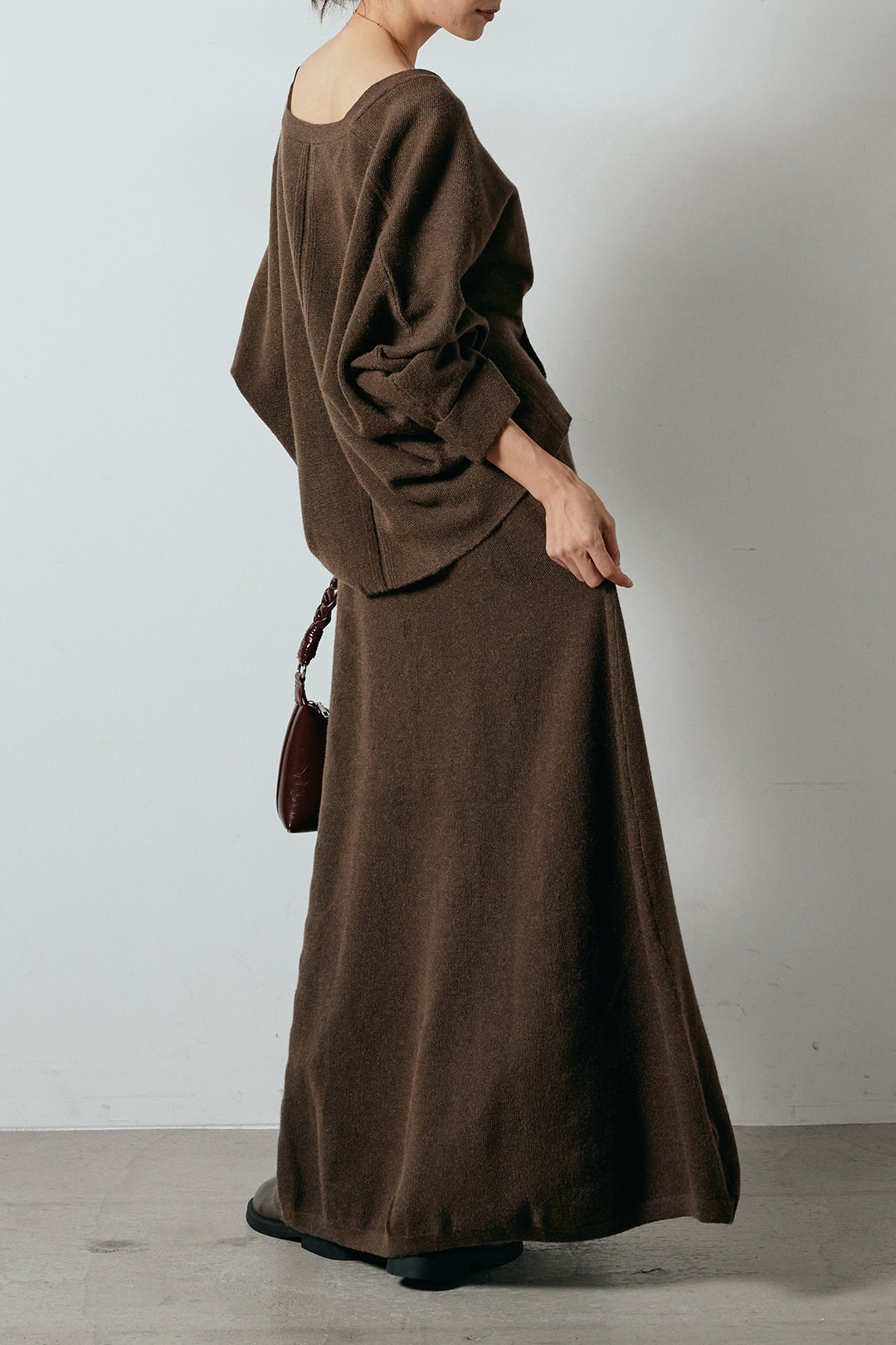 [SET]カシュクールニットカーディガン+ニットロングスカート(2set)