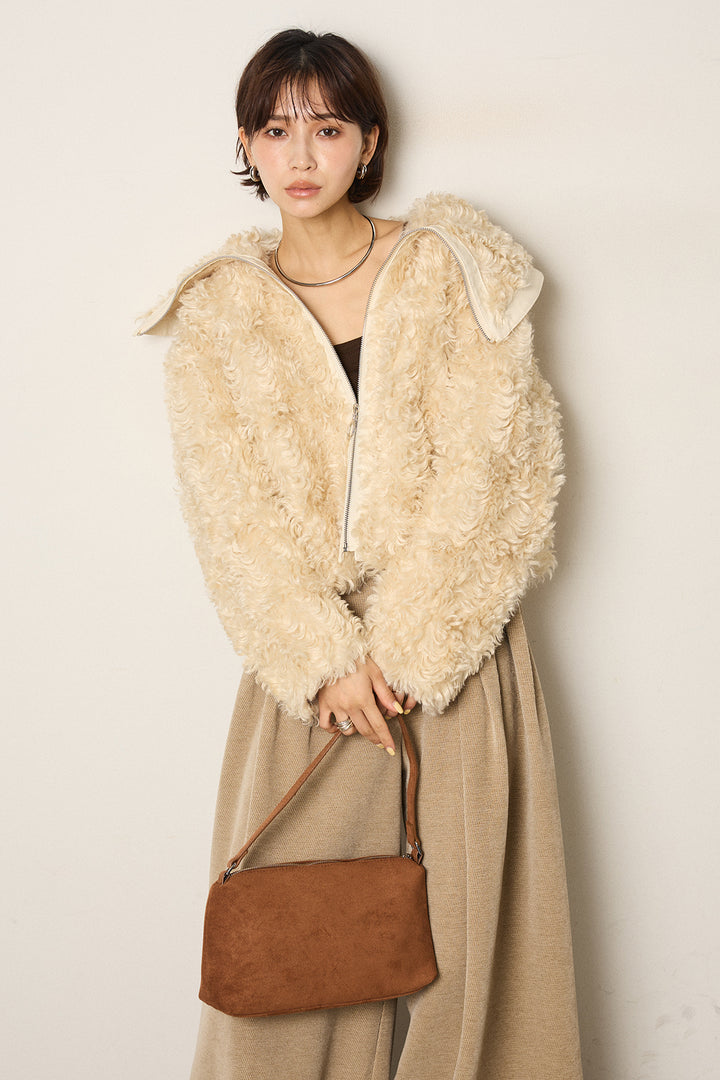 ビッグカラープードルボアアウター