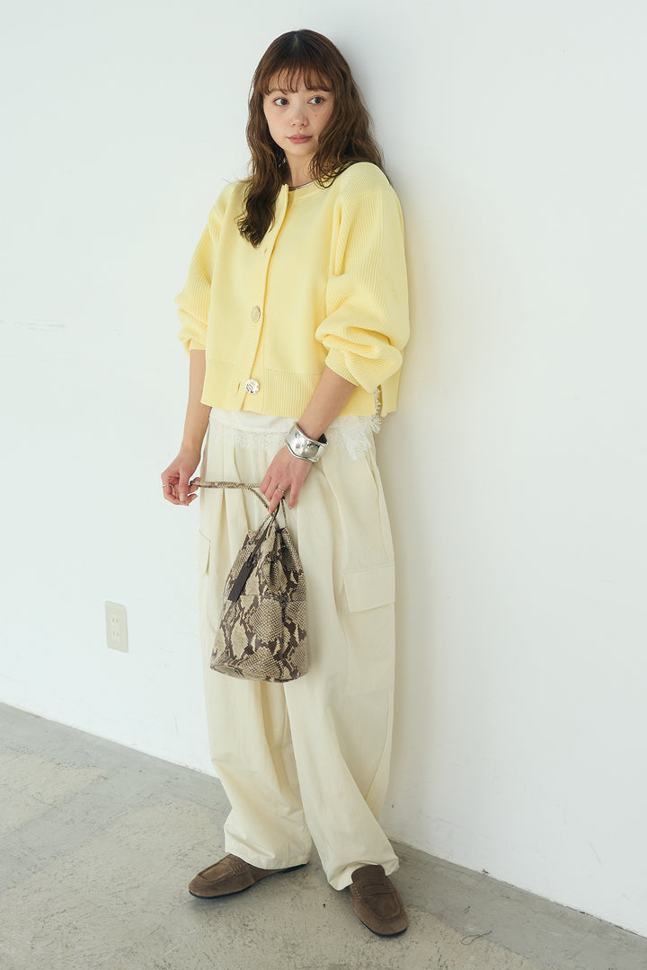 [SET]スポンディッシュBIGボタンクルーネックカーディガン+撥水ジョガーパンツ(2set)