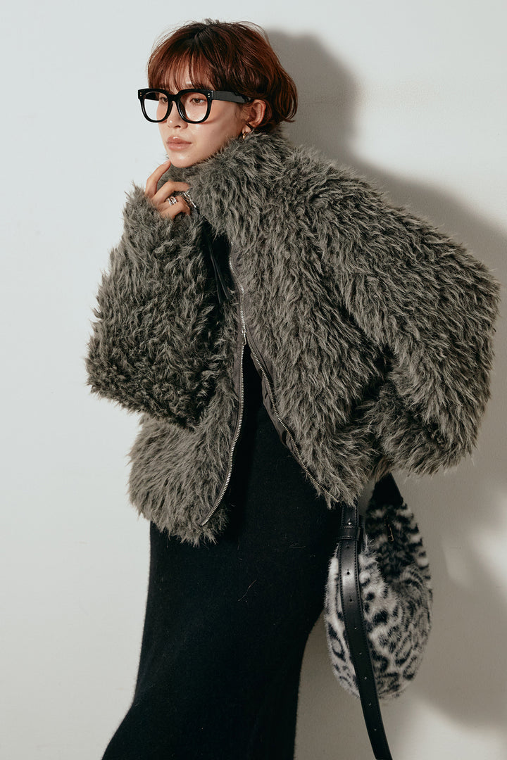 【着回しセット】[SET]ミックスシープファースタンドブルゾン+ミックスシープファースタンドブルゾン(2set)