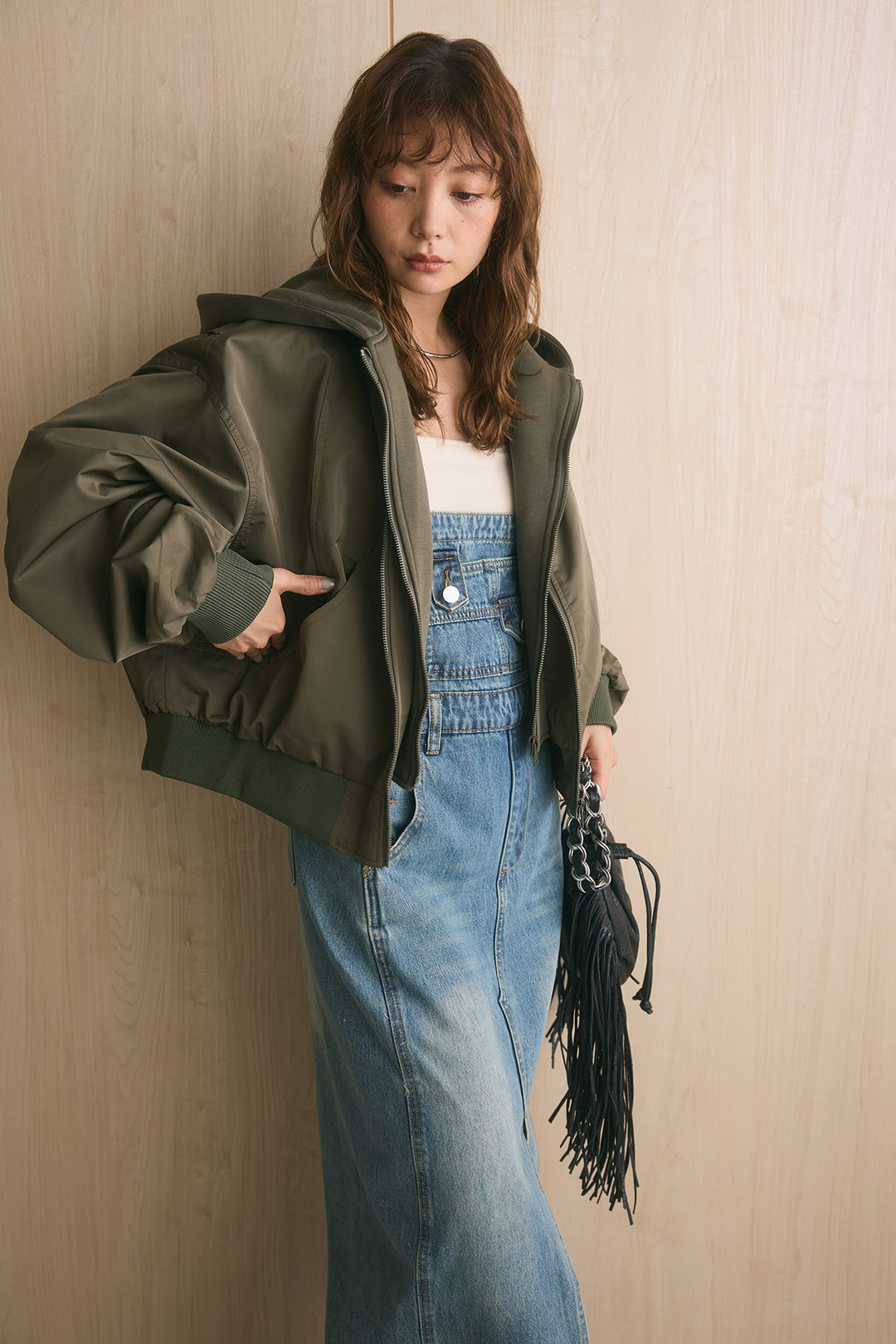 フード付きMA1