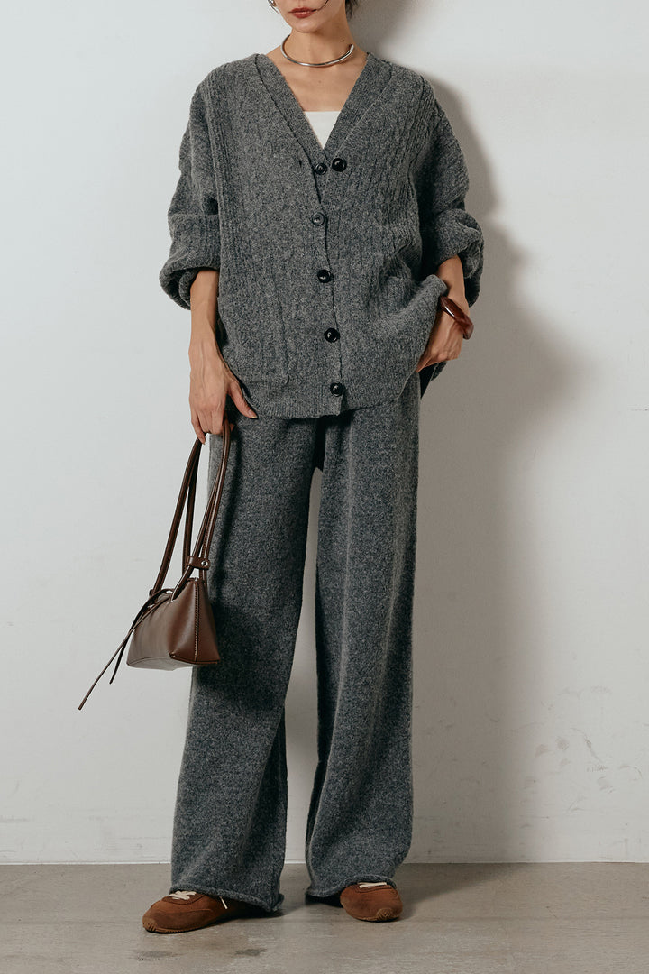 [SET]3ピースフロントボタンニットSETUP