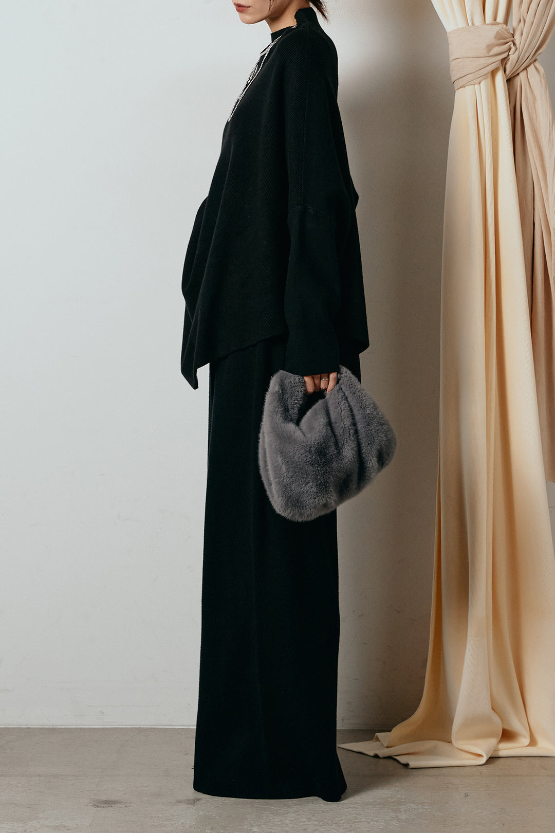 [SET]ポンチョシルエットニットSETUP