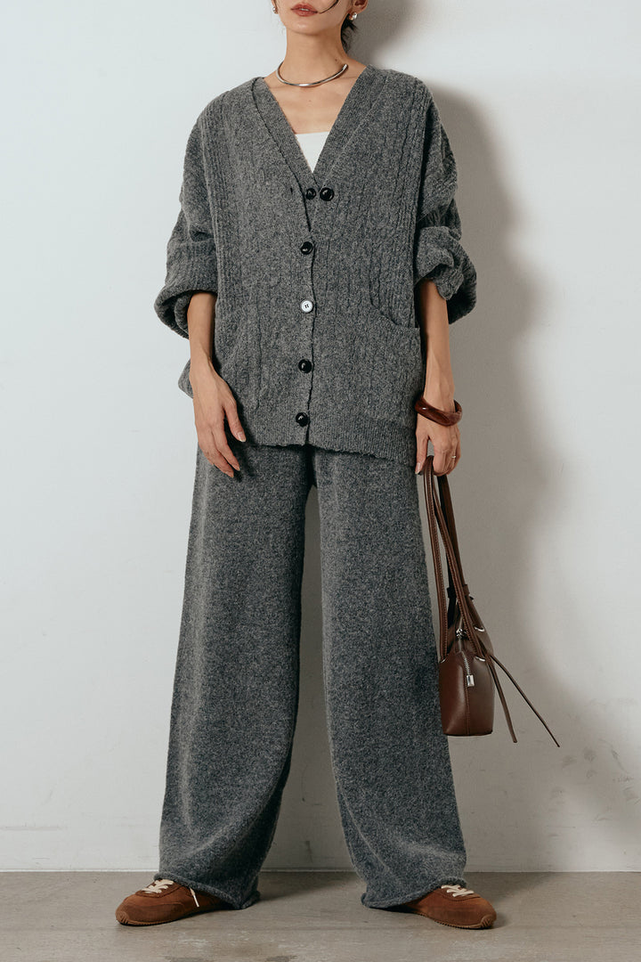 [SET]3ピースフロントボタンニットSETUP