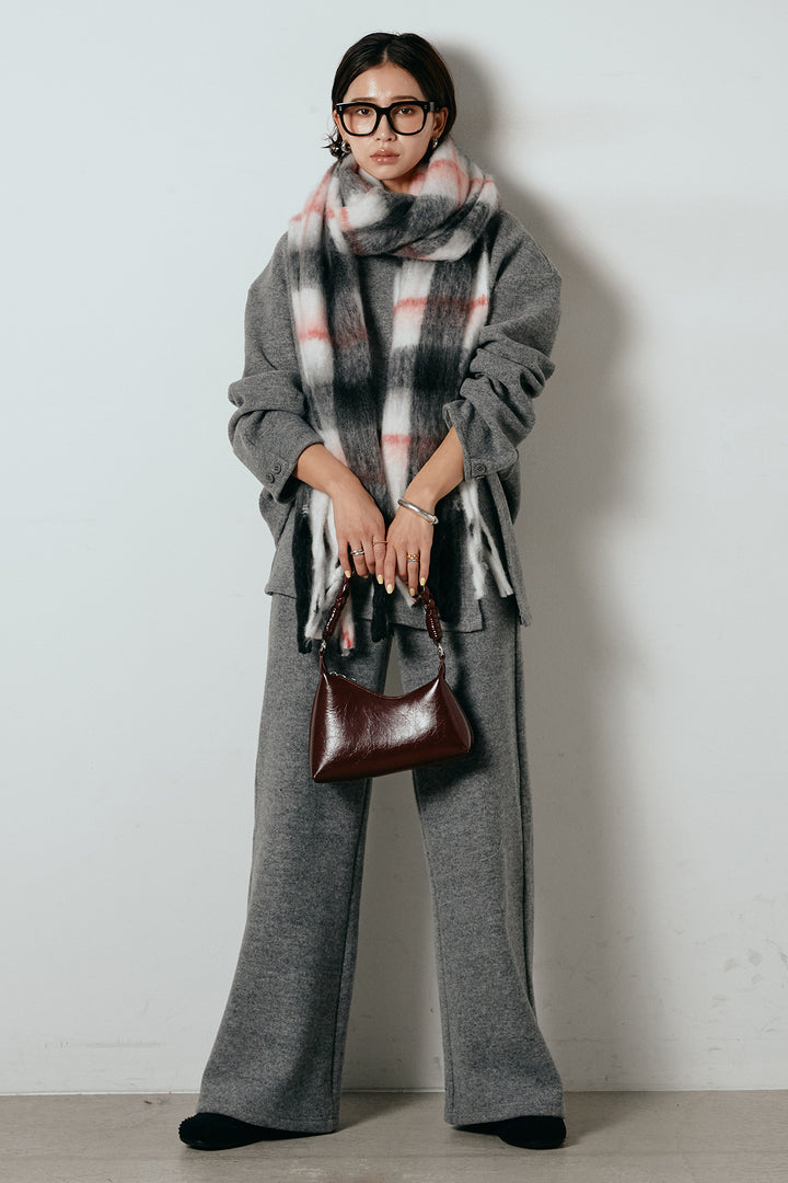 [SET]チェックマフラー付きニットSETUP