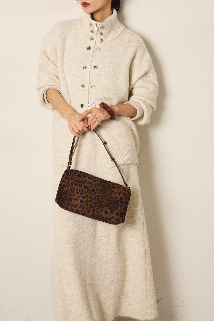 [SET]ハイネックメタルプレートニットスカートSETUP