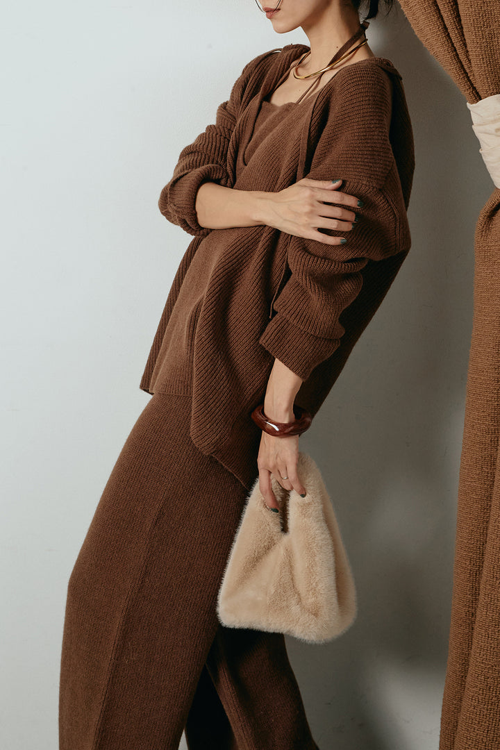 [SET]ホルターネックケーブルニットSETUP