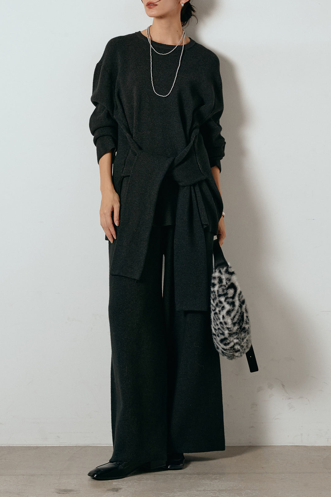 [SET]ウエスト巻きワッフルニットSETUP