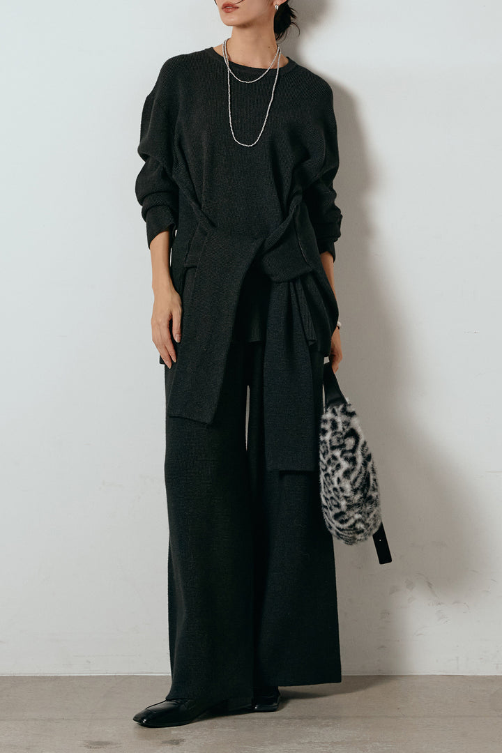 [SET]ウエスト巻きワッフルニットSETUP