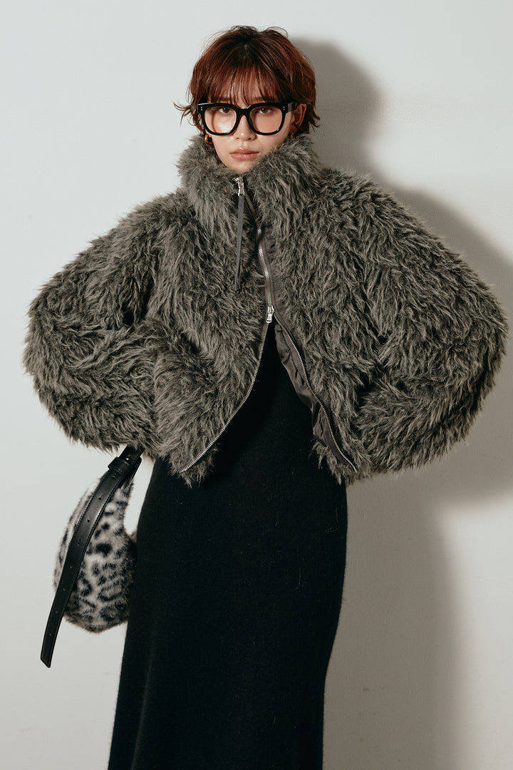 【着回しセット】[SET]ミックスシープファースタンドブルゾン+ミックスシープファースタンドブルゾン(2set)