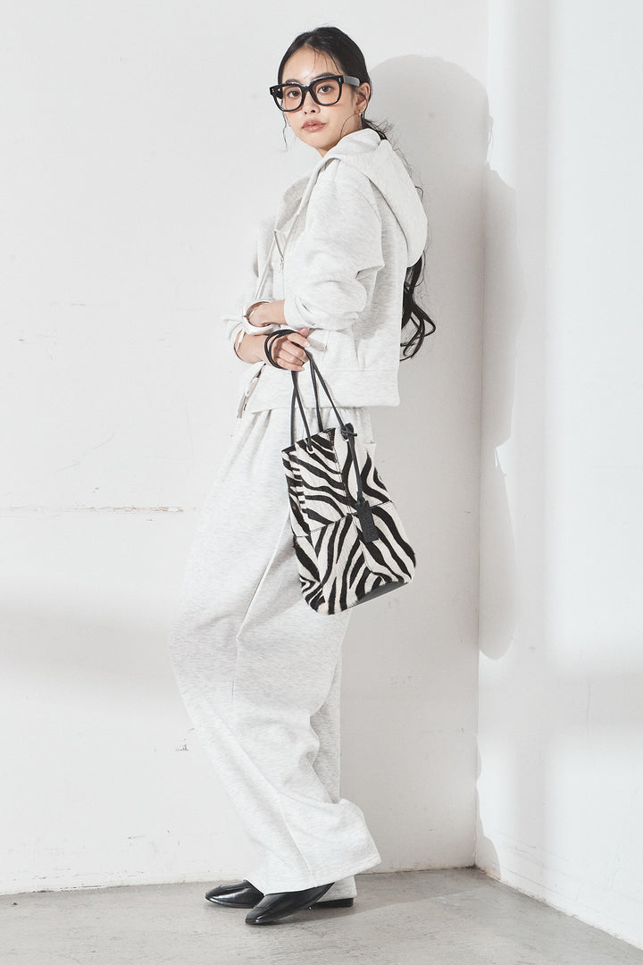 [SET]スウェットドルマンジップフードパーカー+スウェットコクーンイージーパンツ(2set)