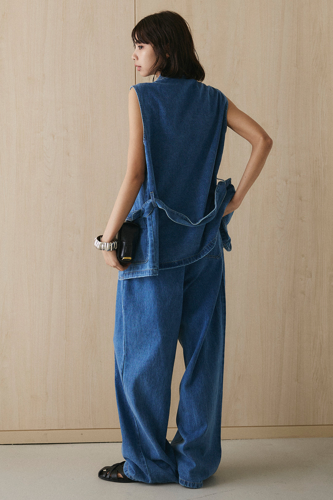 [SET]デニムテーラードカラージレSETUP