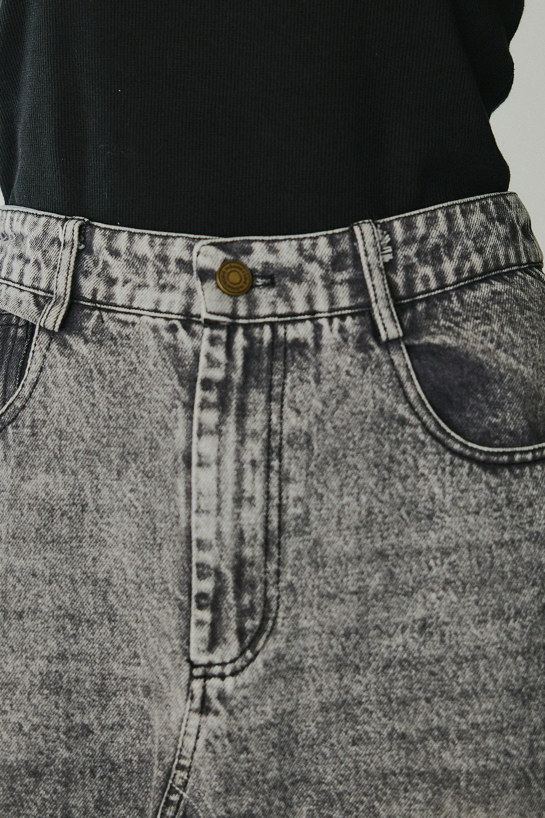 [SET]シアージャガードハーフスリーブテーラードジャケット+サテン切り替えデニムスカート(2set)